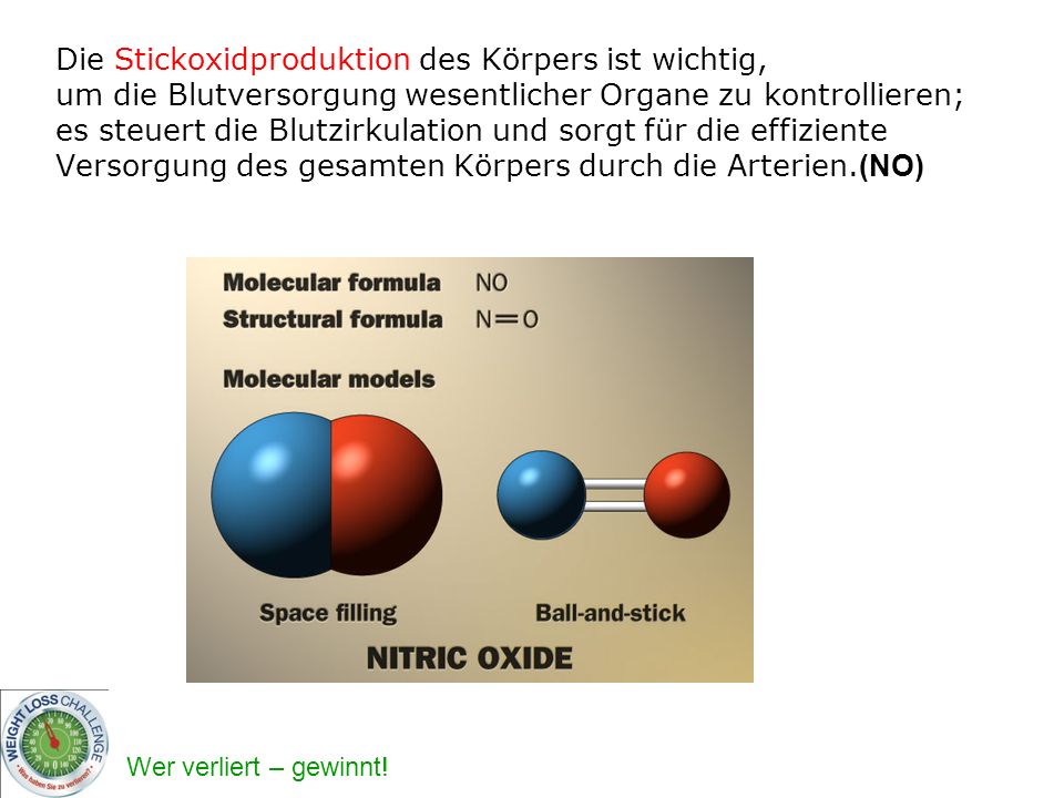 Die Stickoxidproduktion des Körpers ist wichtig,