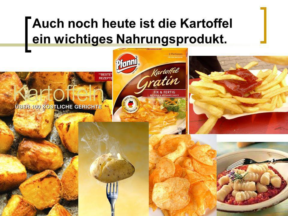 Auch noch heute ist die Kartoffel ein wichtiges Nahrungsprodukt.