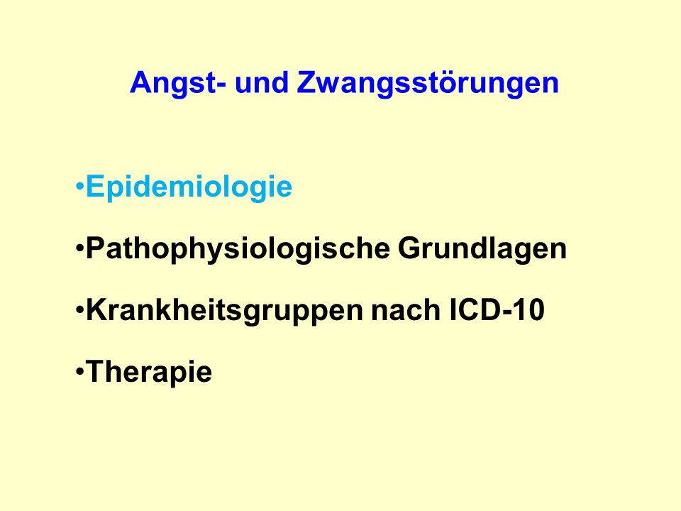 Angst- und Zwangsstörungen