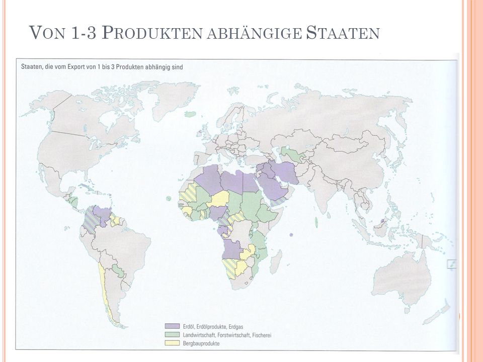 Von 1-3 Produkten abhängige Staaten