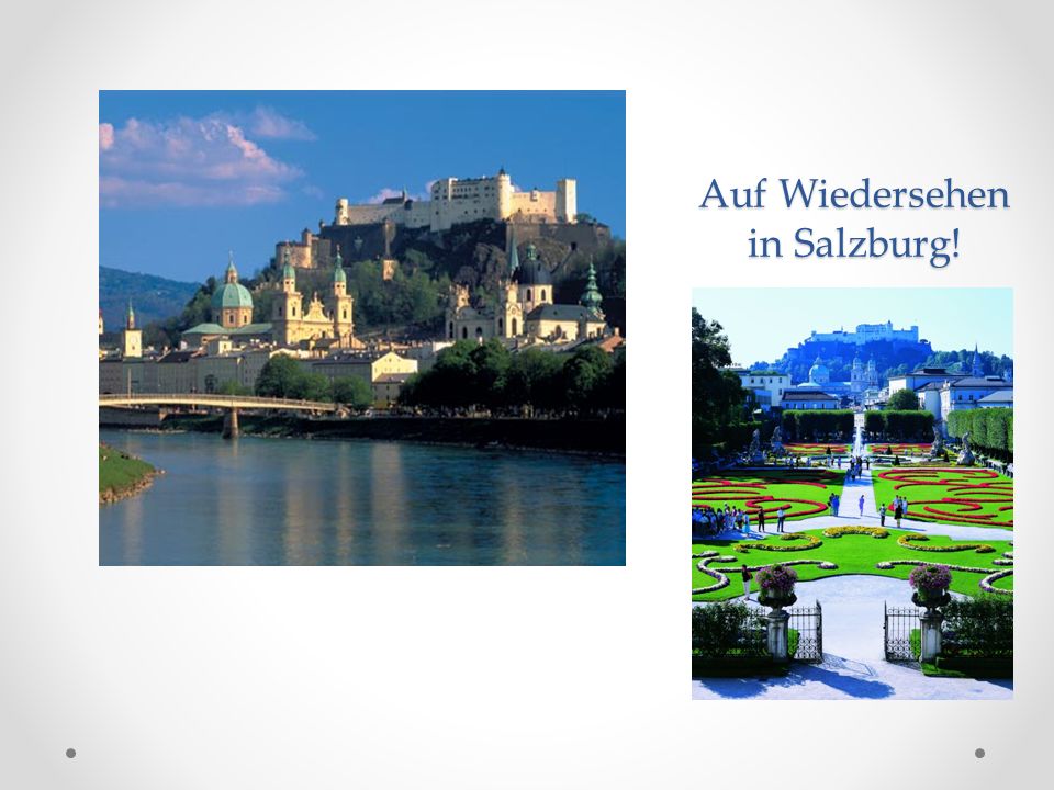 Auf Wiedersehen in Salzburg!