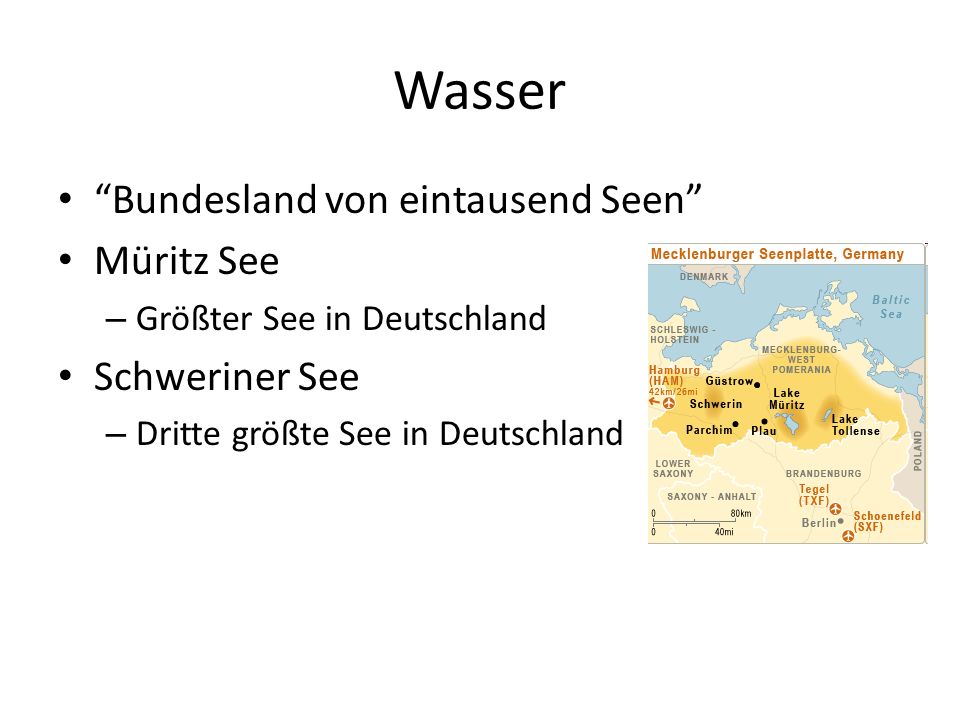 Wasser Bundesland von eintausend Seen Müritz See Schweriner See