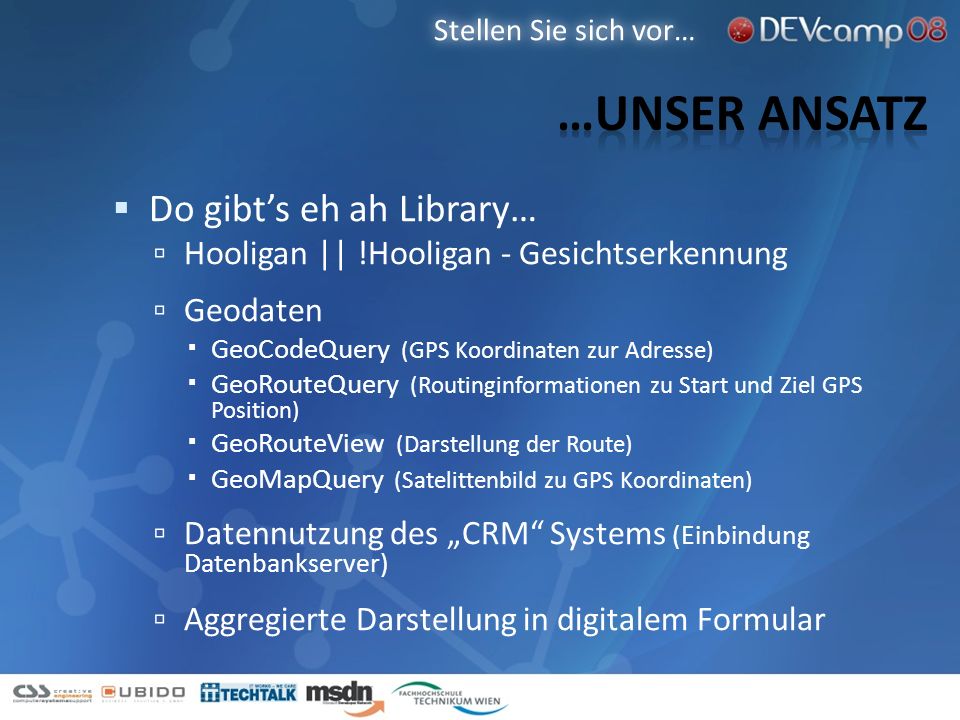 …Unser ansatz Do gibt’s eh ah Library…