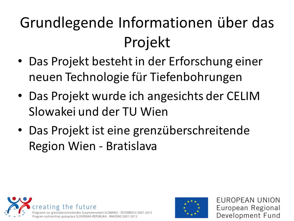 Grundlegende Informationen über das Projekt