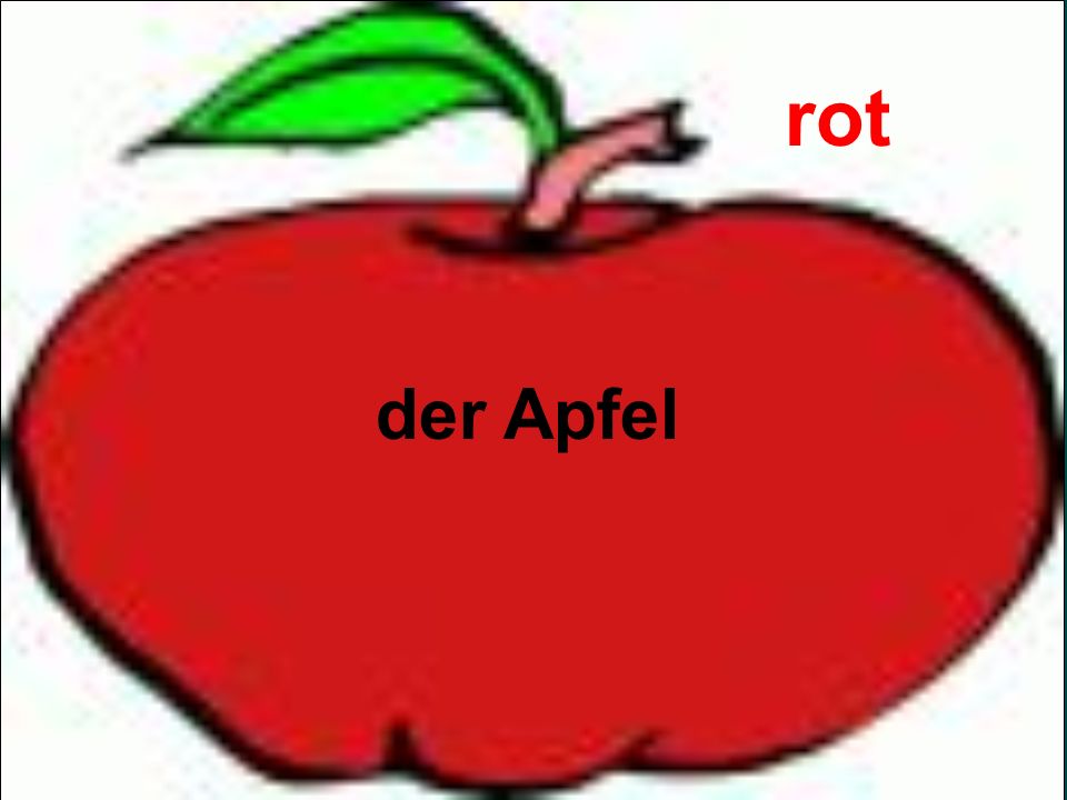 rot der Apfel