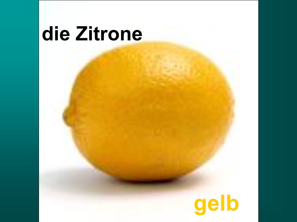 die Zitrone gelb