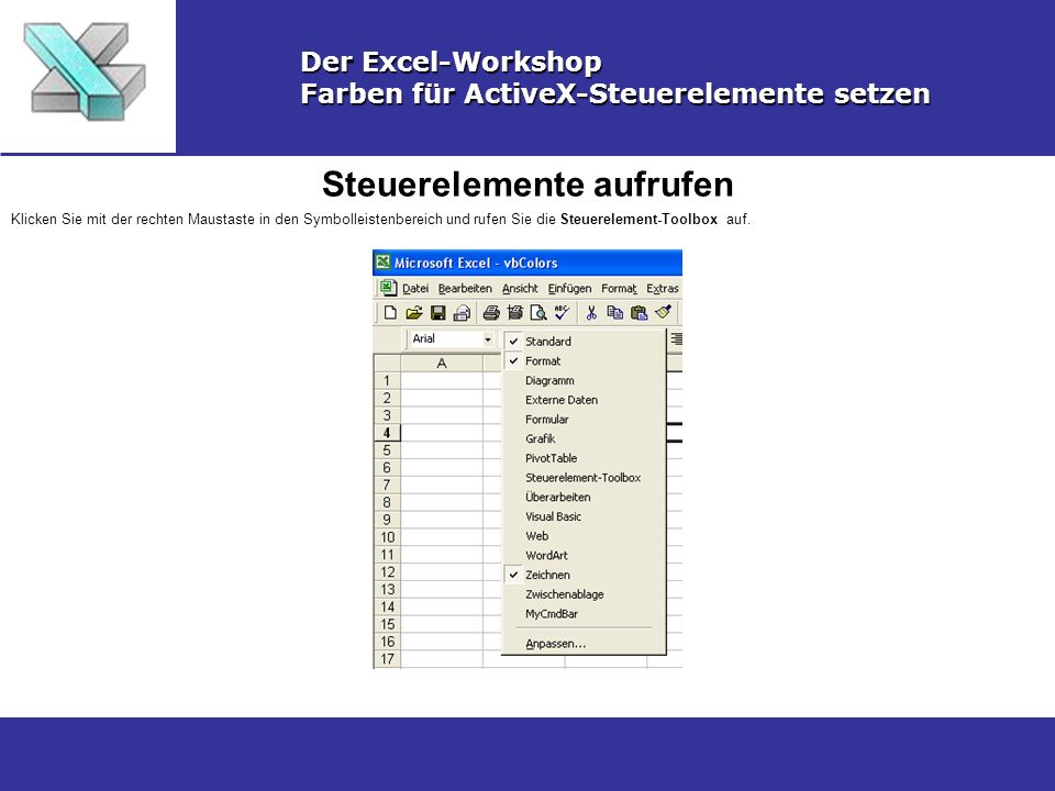 Steuerelemente aufrufen