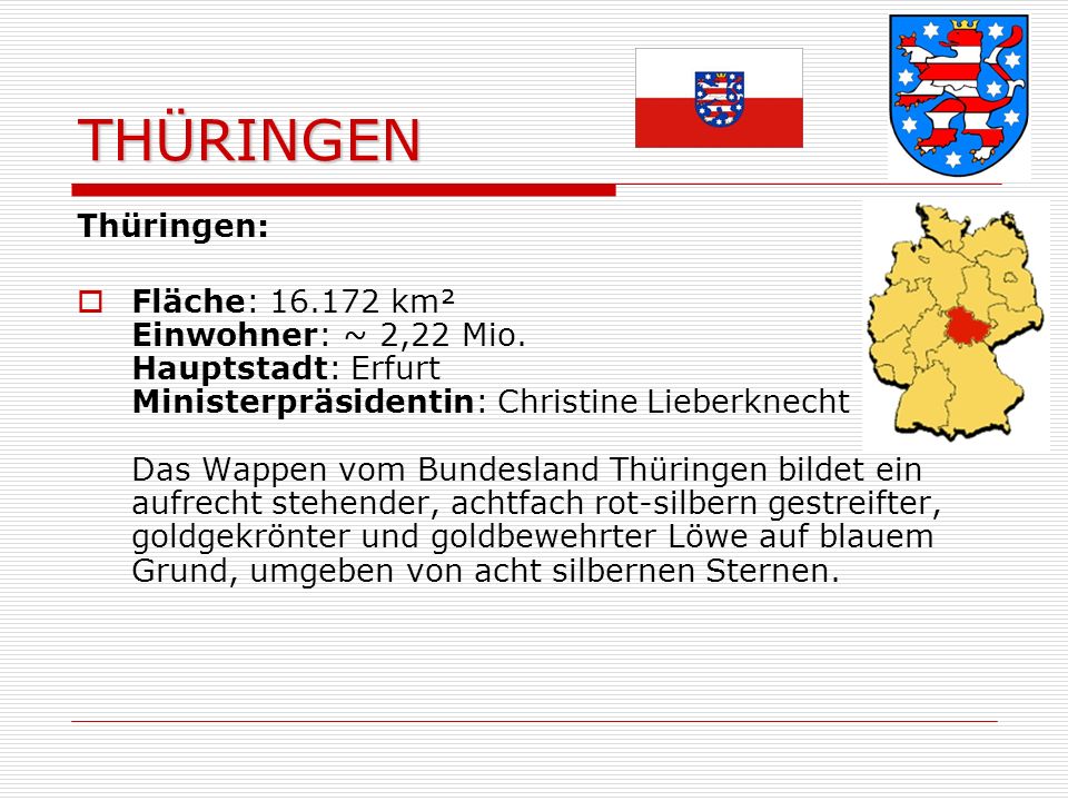 THÜRINGEN Thüringen: