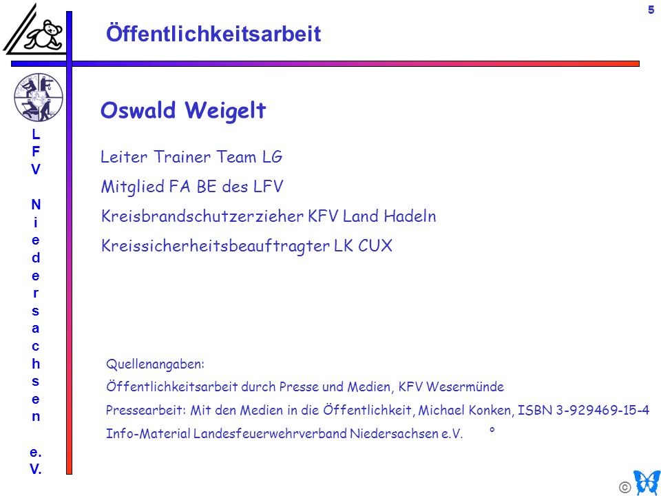 Oswald Weigelt Leiter Trainer Team LG Mitglied FA BE des LFV