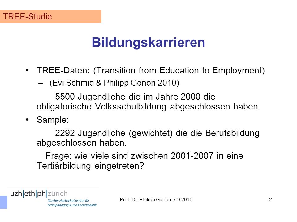 TREE-Auswertung Abschlüsse. 7 Jahre nach Beendigung der obligatorischen Schulzeit haben 84% die Sekundarstufe II abgeschlossen.