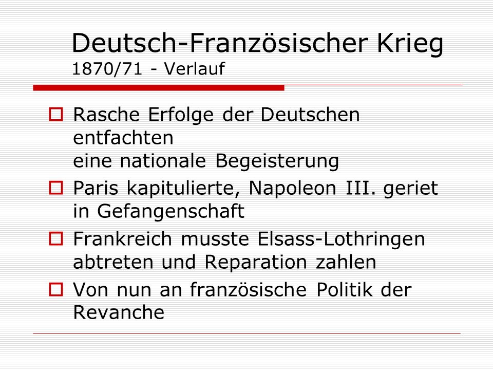 Deutsch-Französischer Krieg 1870/71 - Verlauf