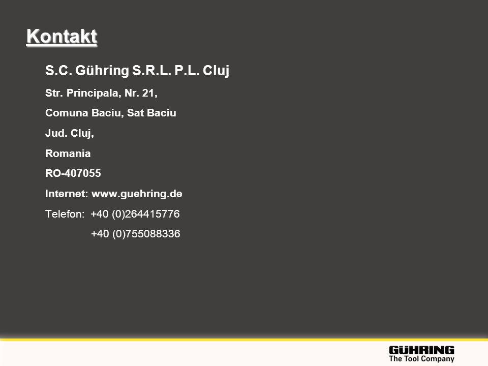 Kontakt S.C. Gühring S.R.L. P.L. Cluj Str. Principala, Nr. 21,