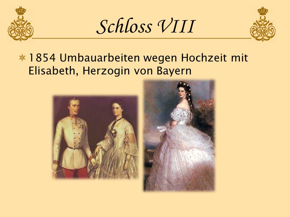 Schloss VIII 1854 Umbauarbeiten wegen Hochzeit mit Elisabeth, Herzogin von Bayern