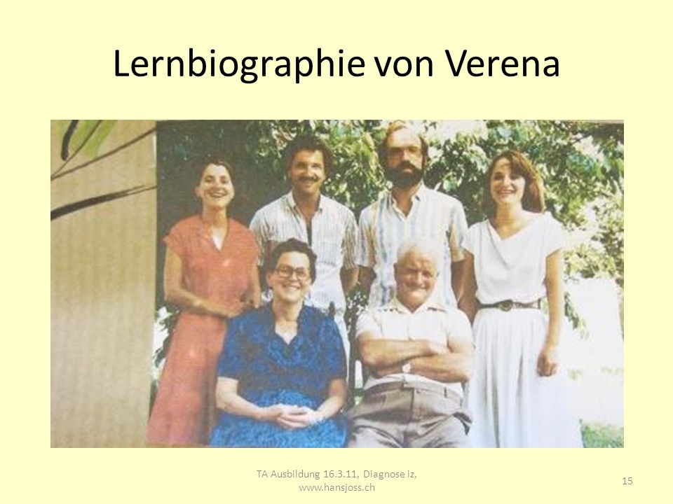 Lernbiographie von Verena
