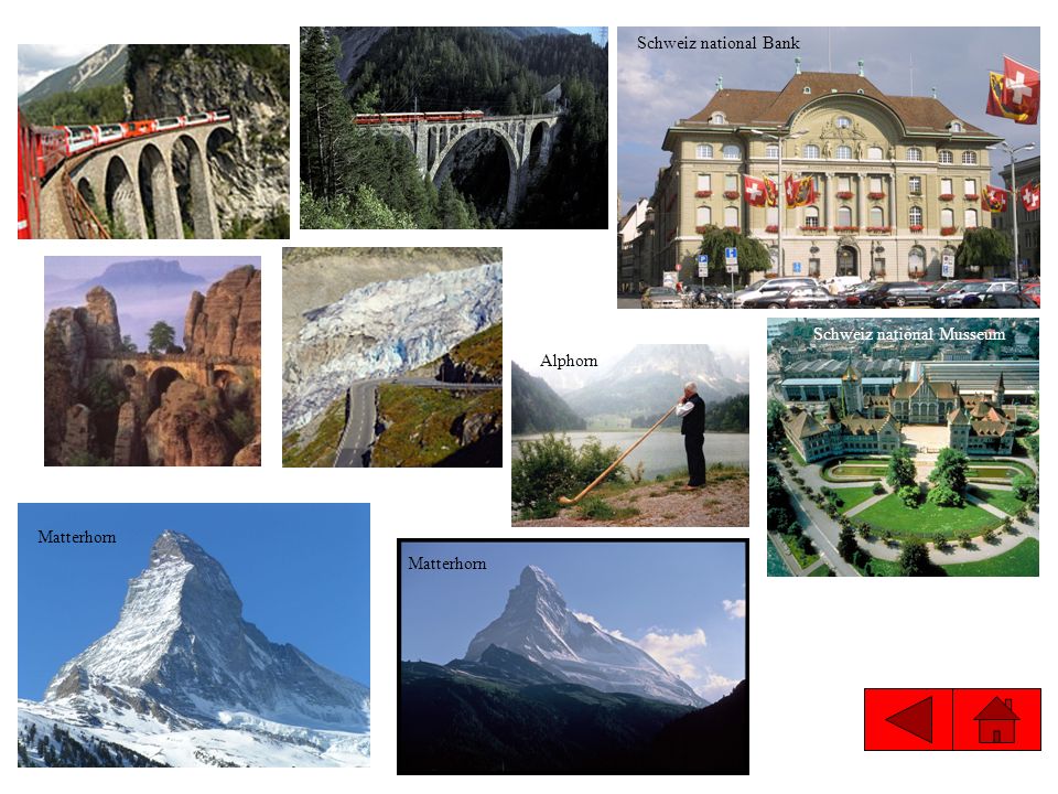 Schweiz national Bank Schweiz national Musseum Alphorn Matterhorn Matterhorn