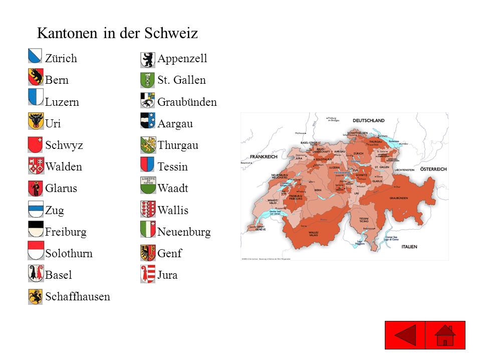 Kantonen in der Schweiz