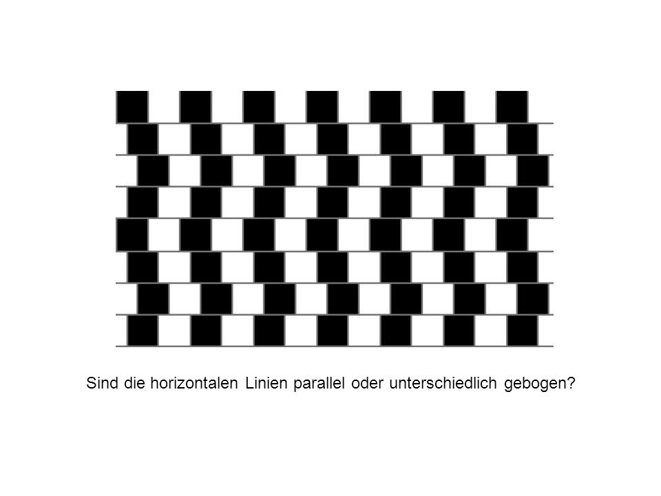 Sind die horizontalen Linien parallel oder unterschiedlich gebogen