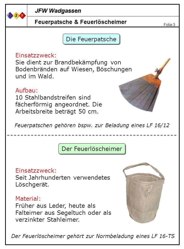 Feuerpatsche & Feuerlöscheimer