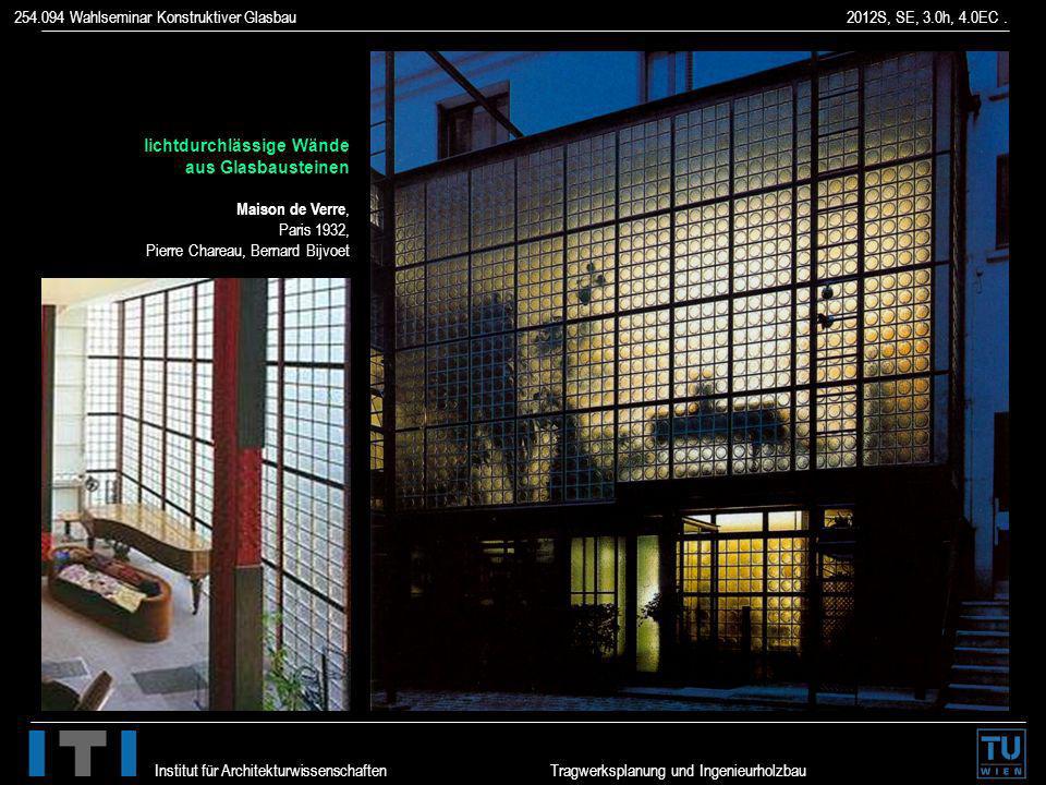 lichtdurchlässige Wände aus Glasbausteinen Maison de Verre, Paris 1932, Pierre Chareau, Bernard Bijvoet