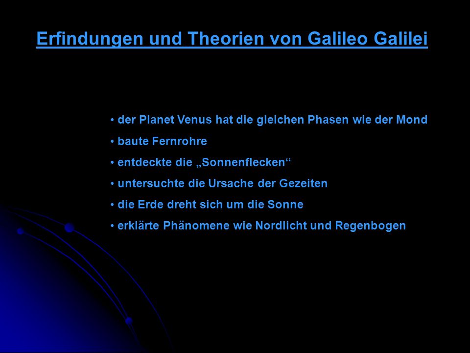 Erfindungen und Theorien von Galileo Galilei