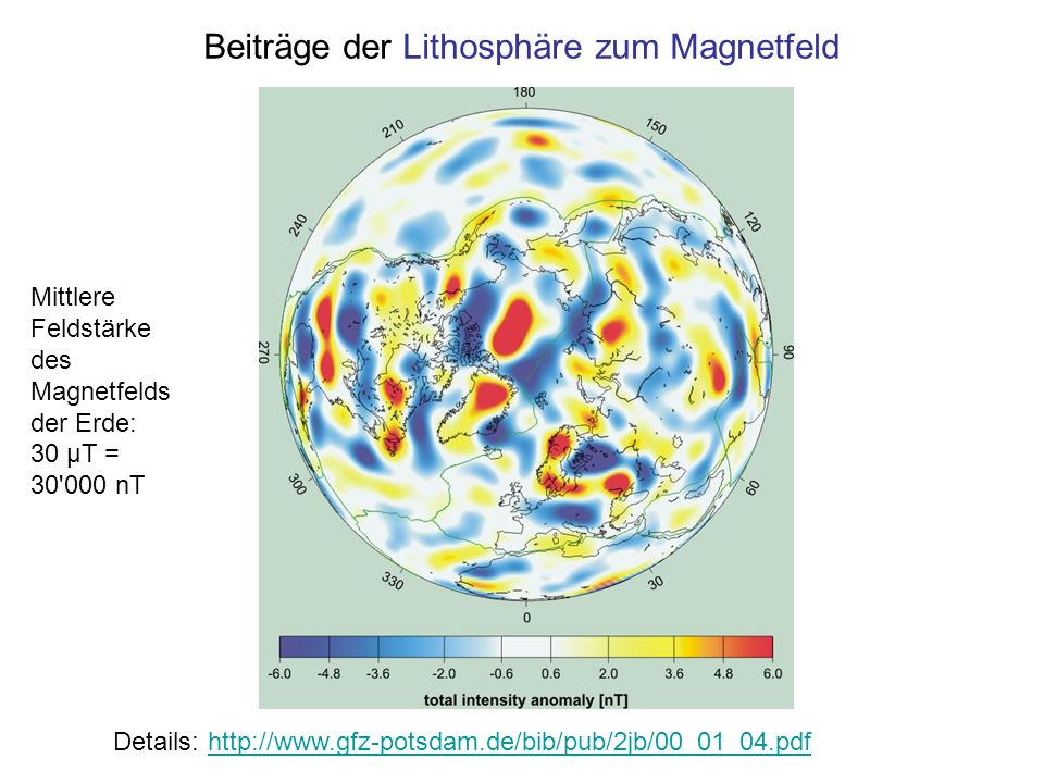 Beiträge der Lithosphäre zum Magnetfeld