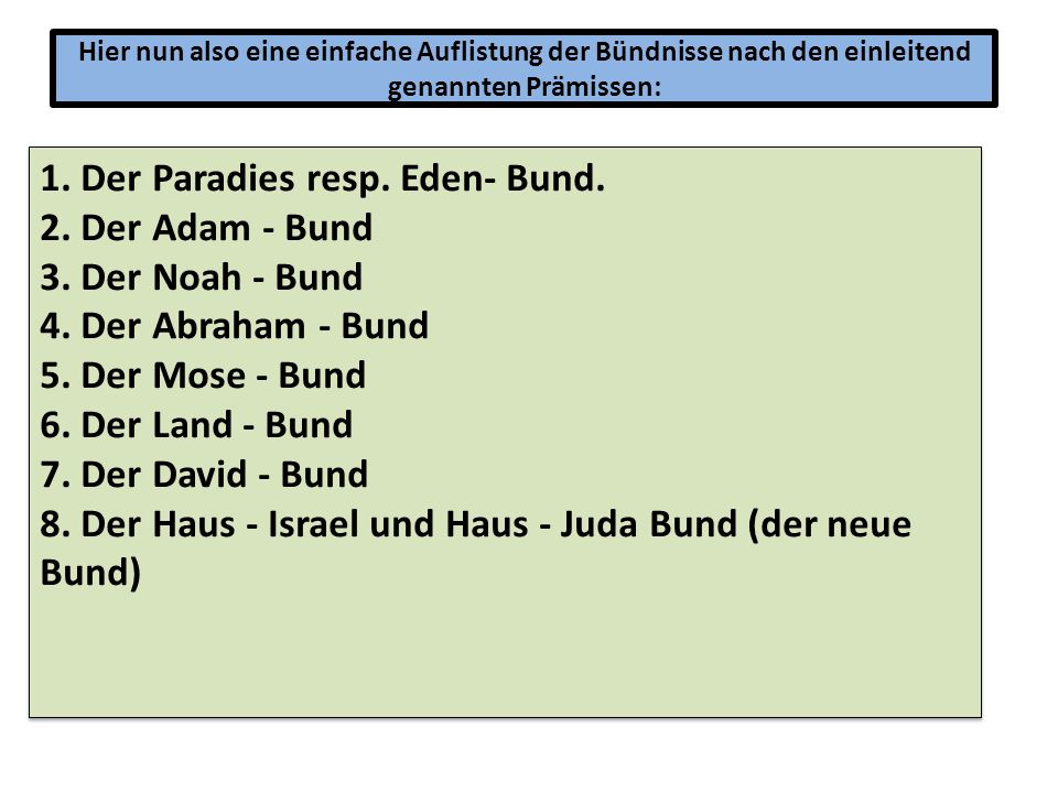 Hier nun also eine einfache Auflistung der Bündnisse nach den einleitend genannten Prämissen: