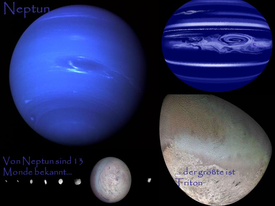 Neptun Von Neptun sind 13 Monde bekannt… … der größte ist Triton