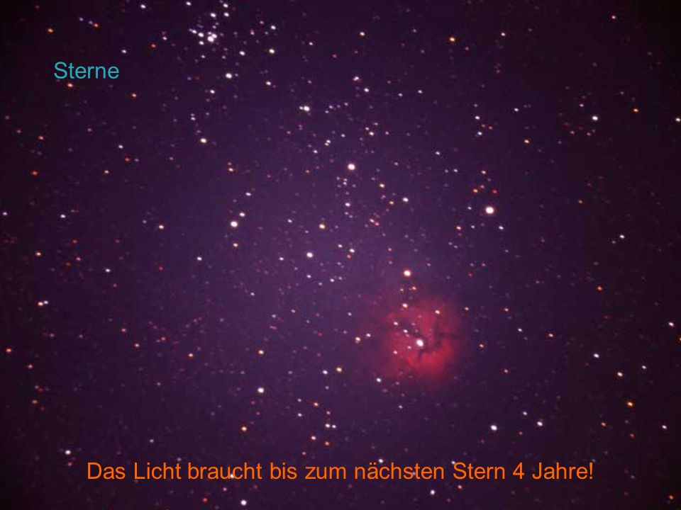 Sterne Das Licht braucht bis zum nächsten Stern 4 Jahre!