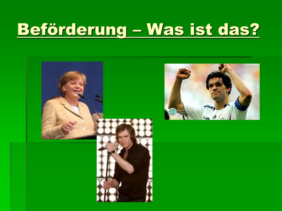 Beförderung – Was ist das
