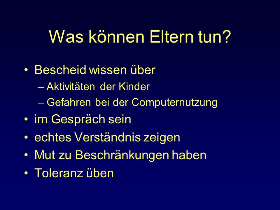 Was können Eltern tun Bescheid wissen über im Gespräch sein