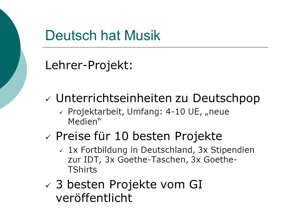 Deutsch hat Musik Lehrer-Projekt: Unterrichtseinheiten zu Deutschpop