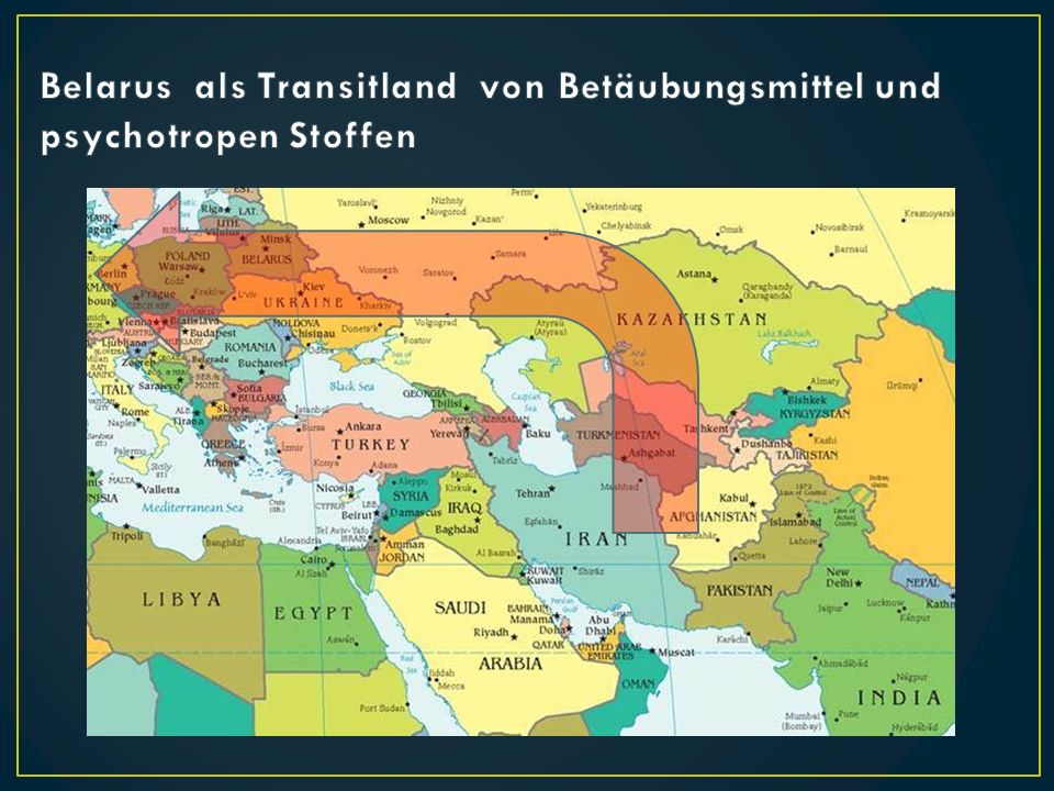 Belarus als Transitland von Betäubungsmittel und psychotropen Stoffen