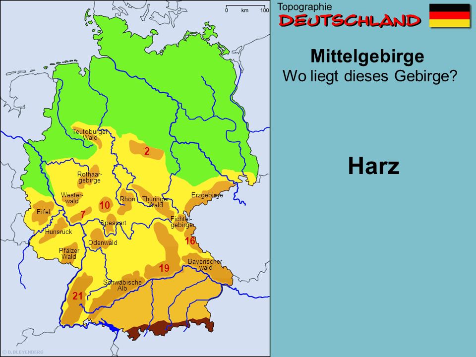 Harz Mittelgebirge Wo liegt dieses Gebirge