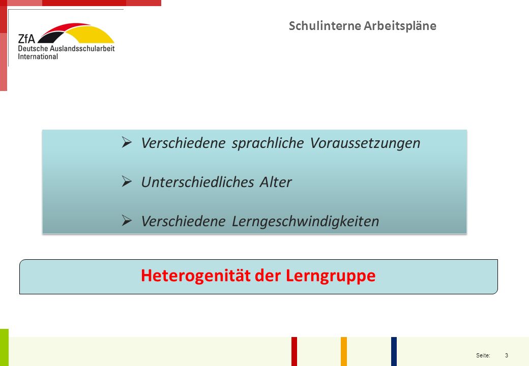 Schulinterne Arbeitspläne