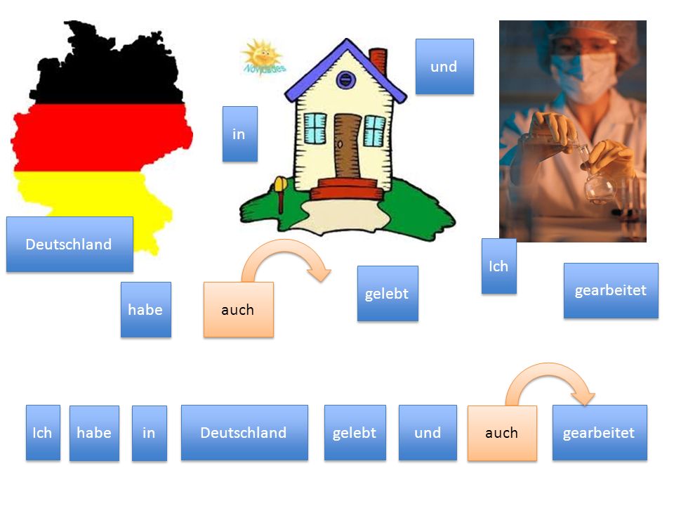 und Ich. gearbeitet. habe. Deutschland. gelebt. auch. in. auch. Ich. habe. in. Deutschland.