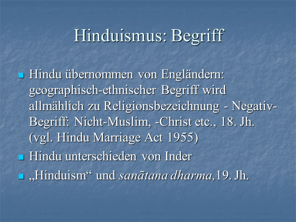 Hinduismus: Begriff