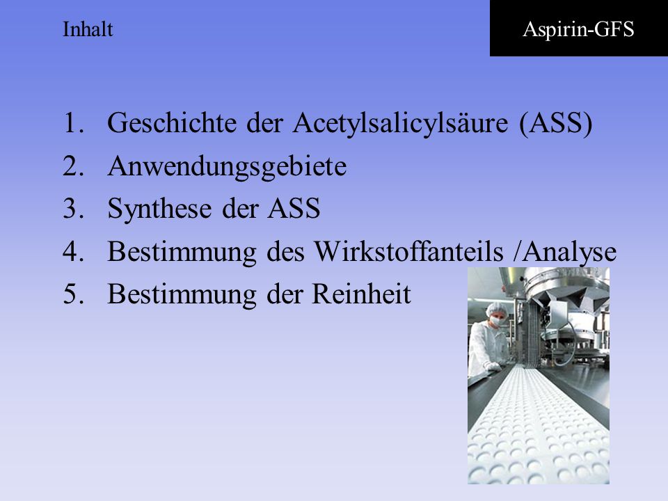 Geschichte der Acetylsalicylsäure (ASS) Anwendungsgebiete