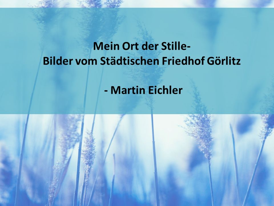 Mein Ort der Stille- Bilder vom Städtischen Friedhof Görlitz - Martin Eichler