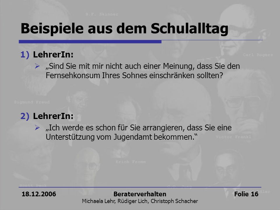 Beispiele aus dem Schulalltag