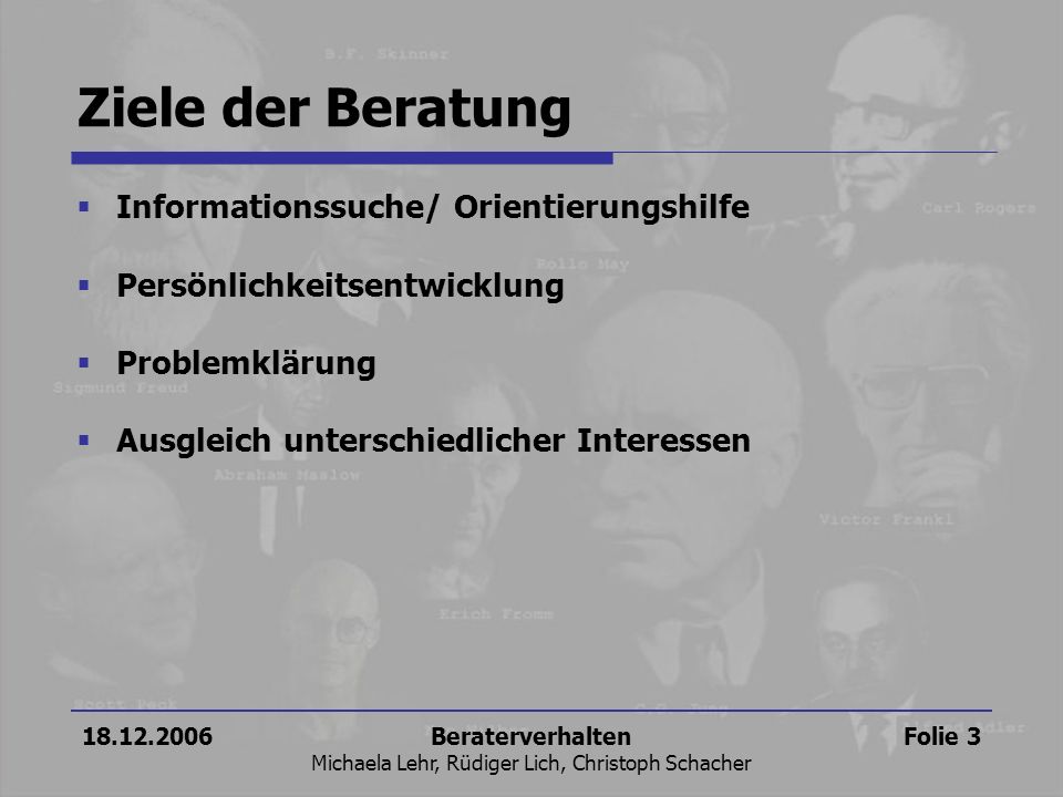 Michaela Lehr, Rüdiger Lich, Christoph Schacher