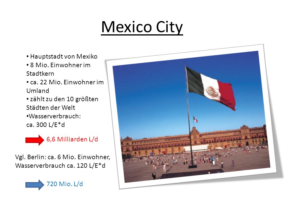 Mexico City Hauptstadt von Mexiko 8 Mio. Einwohner im Stadtkern
