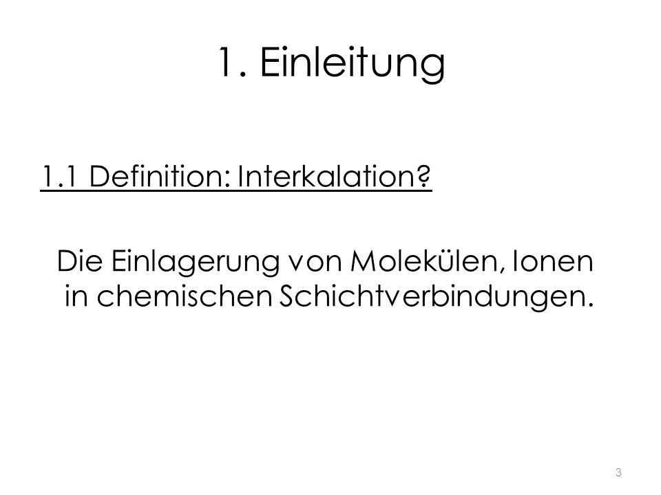 1. Einleitung 1.1 Definition: Interkalation