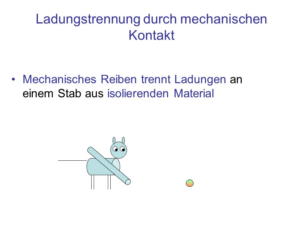 Ladungstrennung durch mechanischen Kontakt