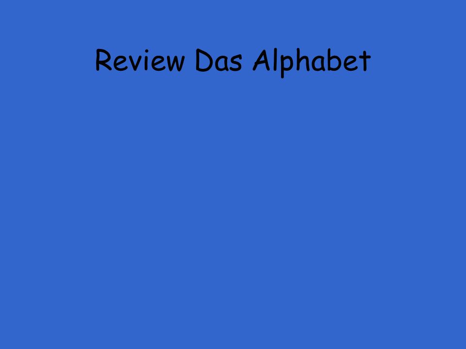 Review Das Alphabet