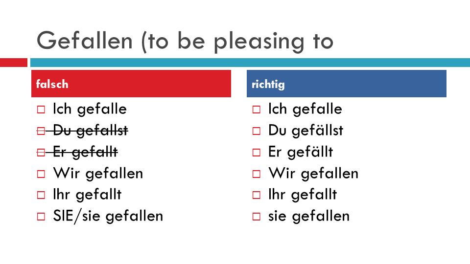 Gefallen (to be pleasing to