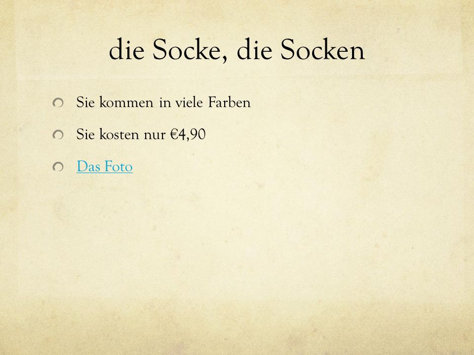 die Socke, die Socken Sie kommen in viele Farben Sie kosten nur €4,90