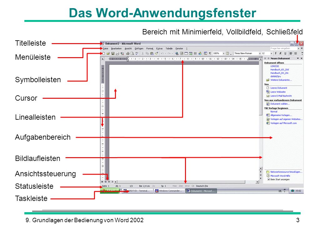 Das Word-Anwendungsfenster