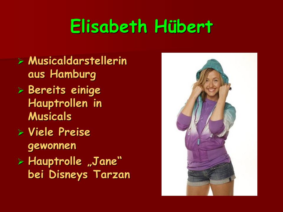 Elisabeth Hübert Musicaldarstellerin aus Hamburg