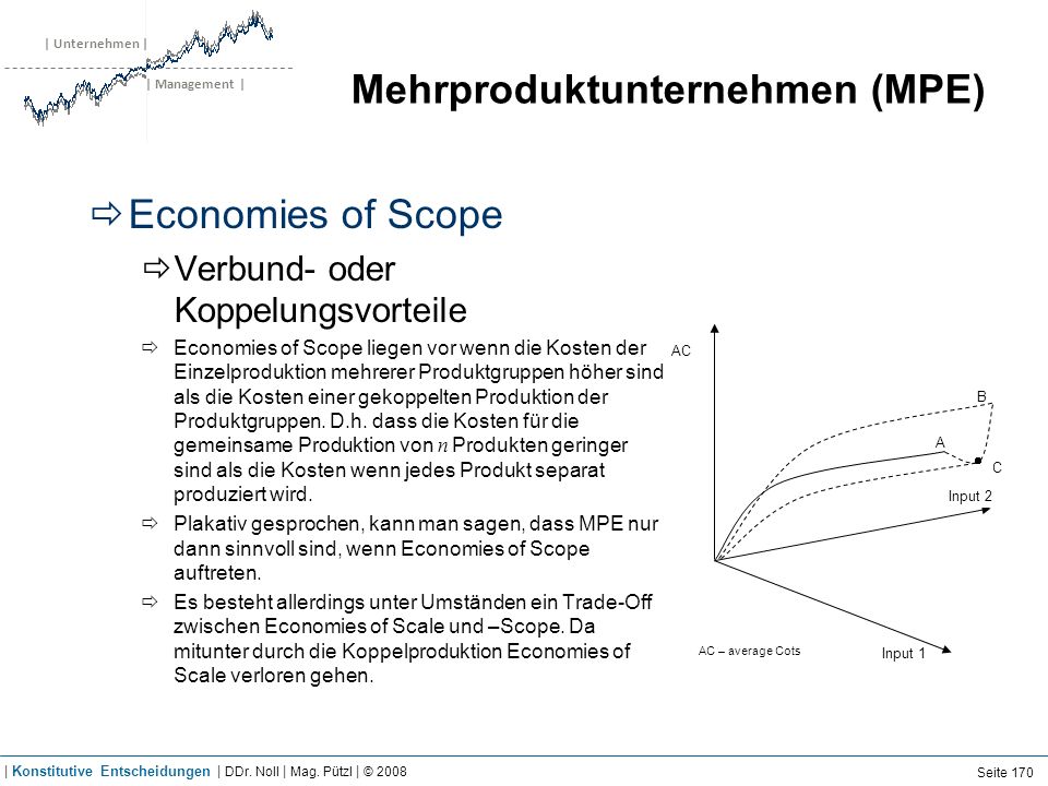 Economies of Scope Formale Definition von Economies of Scope: