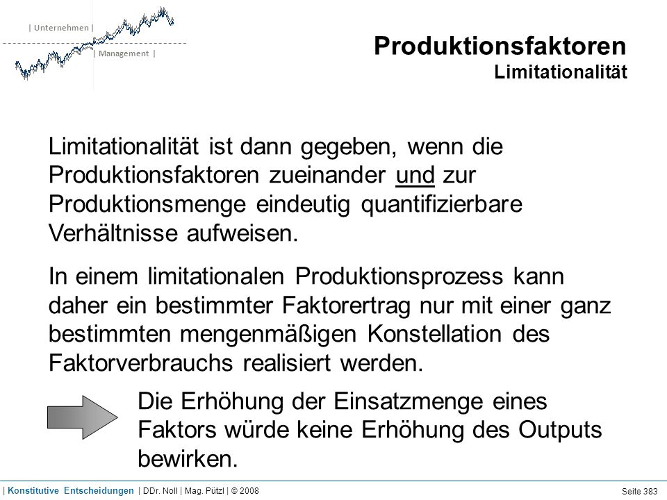 Produktion Economies of Scale & Scope
